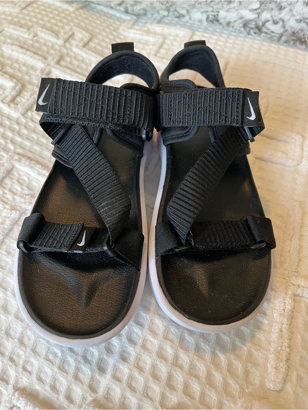 Nike Black and White Sport Sandals with Adjustable Straps Women’s Size 8 - Picture 4 of 6